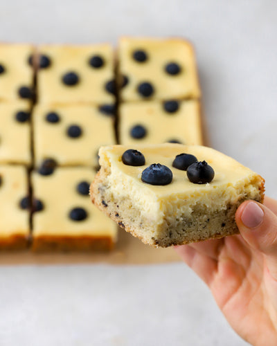 Keto Blueberry Cheesecake Bars