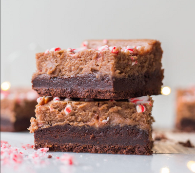 Chocolate Peppermint Ooey Gooey Butter Bars