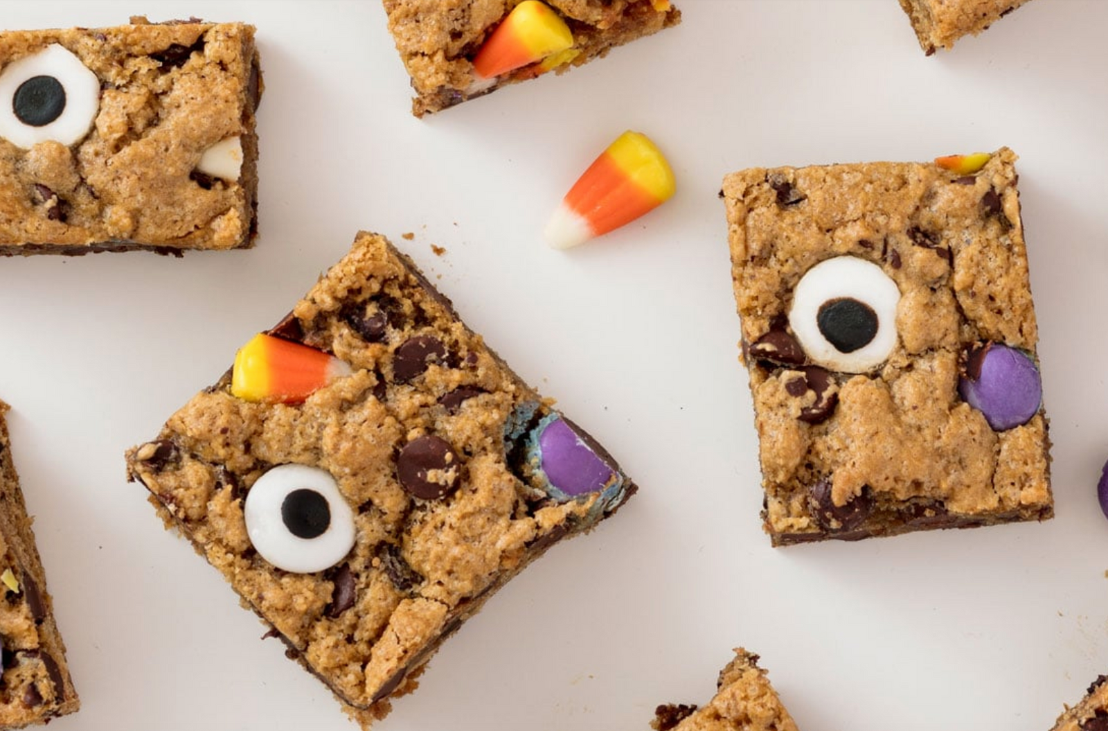Miss Jones Baking Co Monster Cookie Bars with candy corns