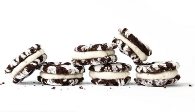 Brownie Batter Crinkle Cookie Sandwiches