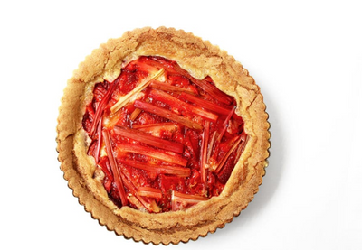 Summer Strawberry + Rhubarb Tart