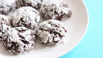 Chocolate Cake Mix Crinkle Cookies