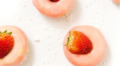 Marbled Strawberry Buttermilk Donuts