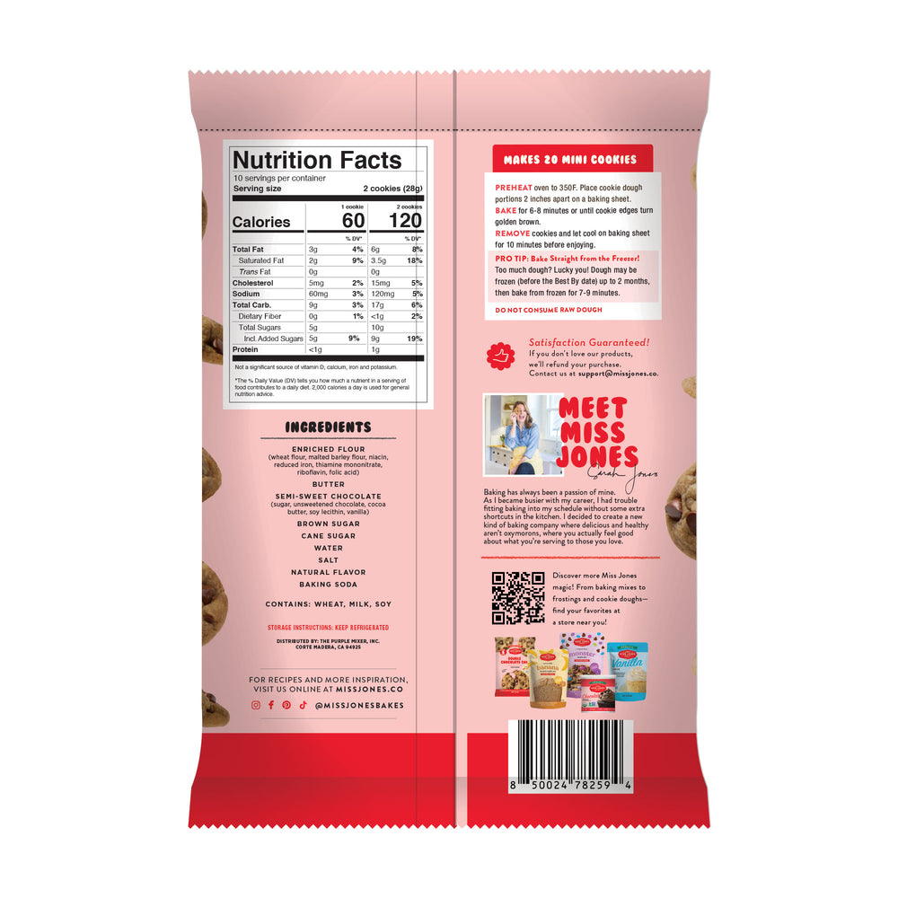 Mini Bakery Style Chocolate Chip Cookie Dough