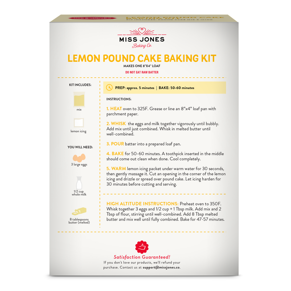 Lemon Pound Cake Baking Kit