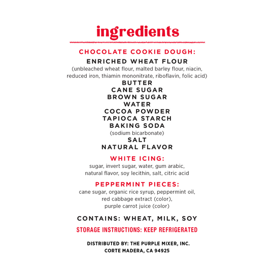 Bakery Style Peppermint Bark Cookie Dough Kit